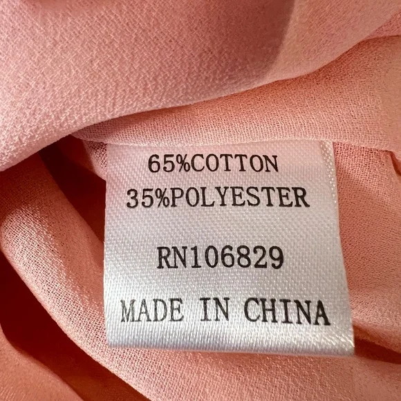 # A110 Nancy Romantic Peach 3d Hexagon appliqués Off-Shoulder Top NWT S - Picture 7 of 10